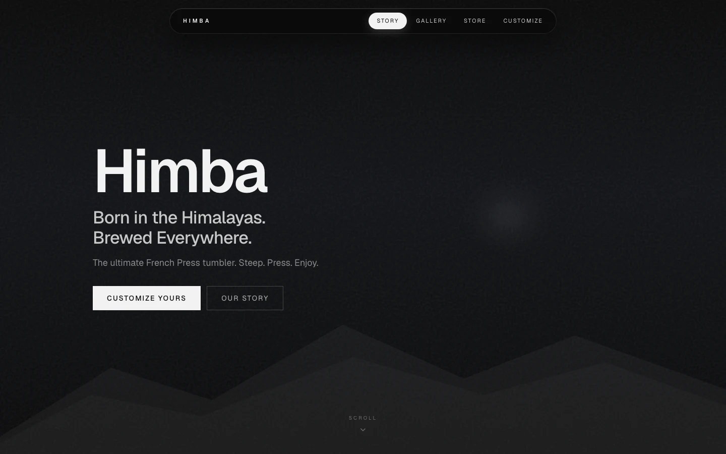 HIMBA story desktop website screenshot